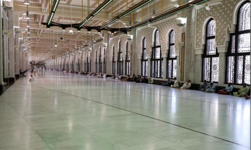 A view of the Grand Mosque which is almost empty of worshippers after Saudi authorities suspended Umrah  amid a coronavirus outbreak. &mdash; Reuters