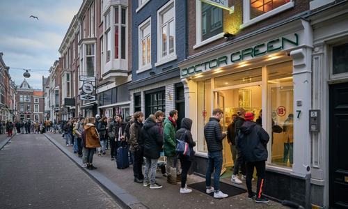 Dutch queue for cannabis as coronavirus closes cafes