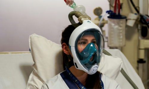 Hospitals in Europe turn to snorkel masks to ease respirator overload