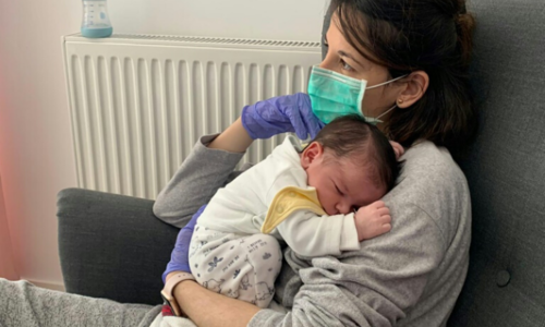 'Still haven't touched my son without gloves': A mum with coronavirus on giving birth
