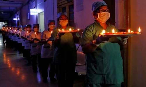 Indians respond to Modi's call, light lamps to 'challenge darkness' of corona crisis