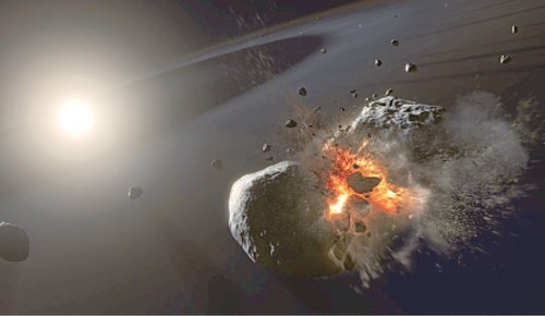 Scientists observe smash-up around nearby star