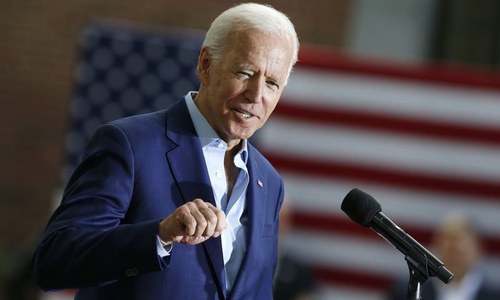 Biden on sexual assault allegation: it &lsquo;never, never happened&rsquo;