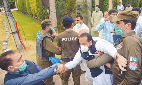 Shahbaz gives NAB raid team the slip in Lahore Shahbaz gives NAB raid team the slip in Lahore