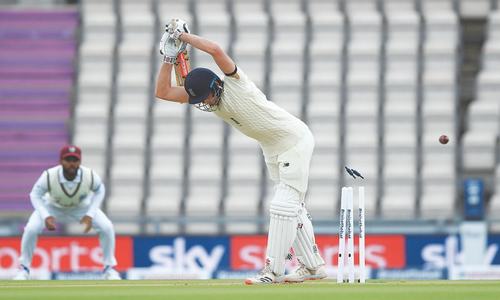 England struggle for runs in brief play against West Indies