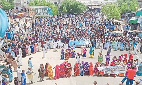 Bheels hold big rally in Mithi against demolition of houses Bheels hold big rally in Mithi against demolition of houses