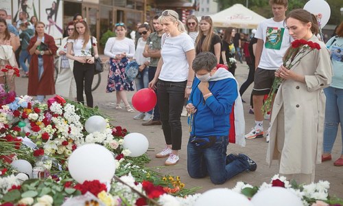 Belarus workers down tools, opposition leader calls for mass rallies