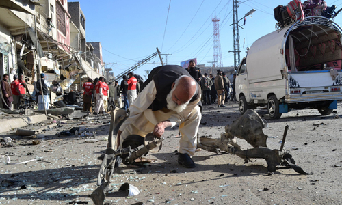 Five injured, FC van damaged in two Balochistan explosions