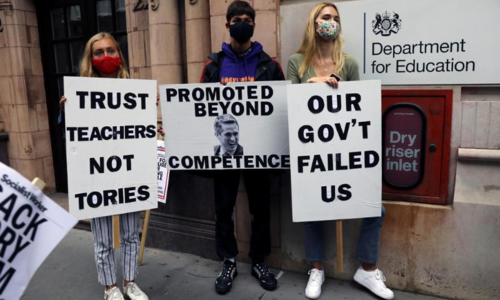 British government faces mounting pressure over exam row