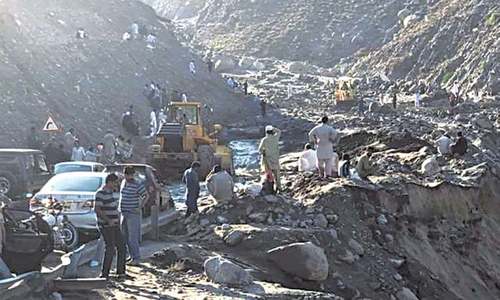 Traffic restored on KKH after clearing of landslides in Kohistan