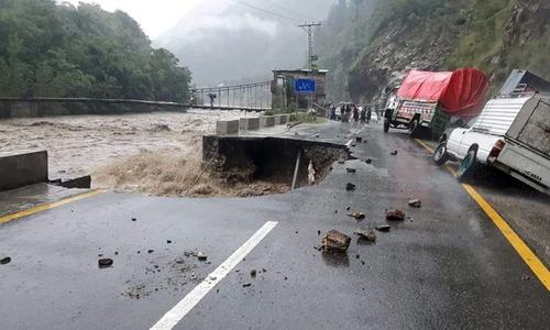 2 children killed in Shangla as heavy rains damage houses, block major roads in KP