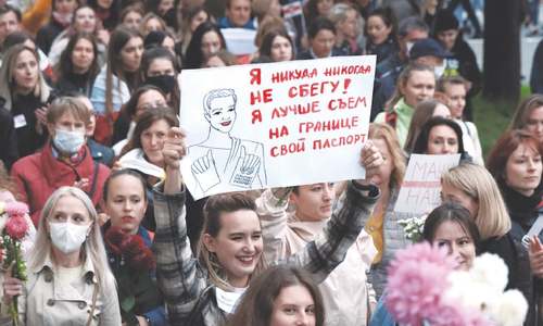 Detained Belarus opposition figure resists &lsquo;forced expulsion&rsquo;
