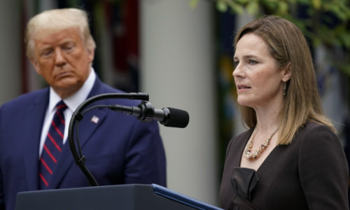 Trump picks Amy Barrett as Ruth Ginsburg's successor as he moves to tilt US Supreme Court rightward