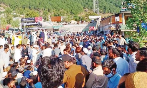 Balakot residents block road for plots in housing project