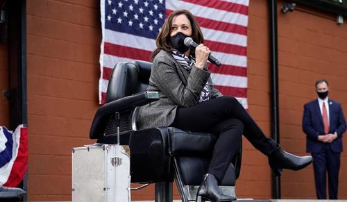 Banners and prayers for Kamala Harris in her ancestral Indian village Banners and prayers for Kamala Harris in her ancestral Indian village