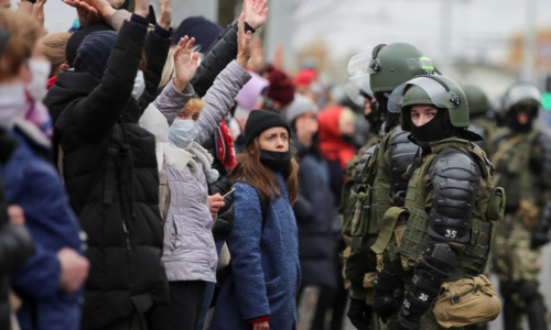 Belarus police clear protesters near Stalin-era mass grave Belarus police clear protesters near Stalin-era mass grave