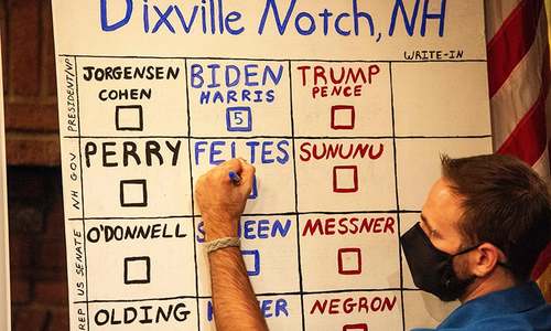 New Hampshire village casts first US Election Day votes, unanimously votes for Biden