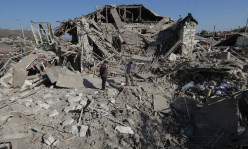 Heavy fighting near key town in Karabakh