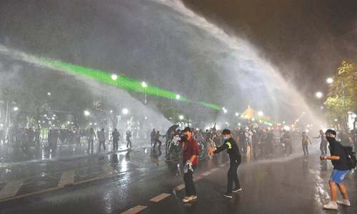 Thai police use water cannon against protesters seeking royal reform