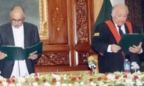 Justice Qaiser takes oath as PHC acting chief justice
