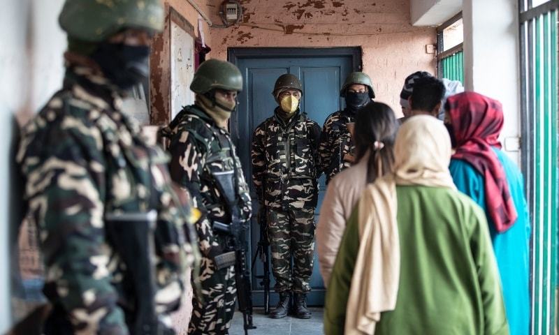 Tough security for Indian-occupied Kashmir's first vote since autonomy cancelled