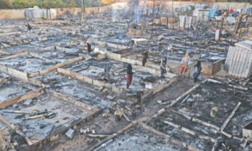Syrian refugee camp burnt to ground in Lebanon