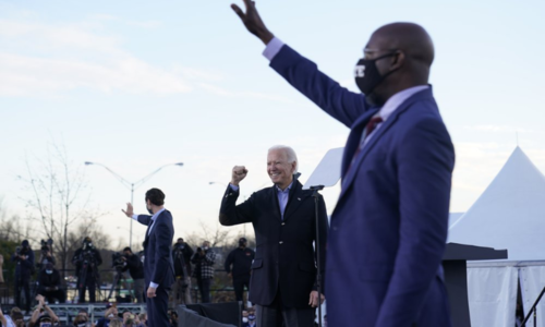 Democrats win one seat in 'historic' Georgia senate race, near majority