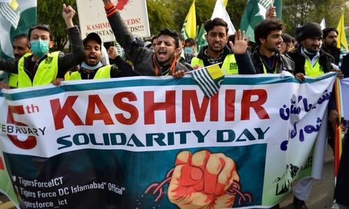 In pictures: Pakistanis come together to mark Kashmir Solidarity Day with rallies, marches