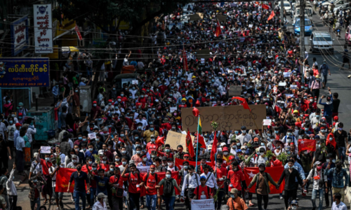 'This is for our future': Tens of thousands protest Myanmar coup for second day