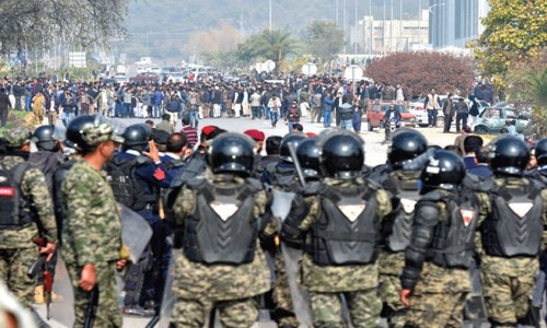 Protesters see police action going in their favour Protesters see police action going in their favour