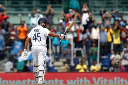Rohit ton helps India weather top-order collapse in 2nd Test against England
