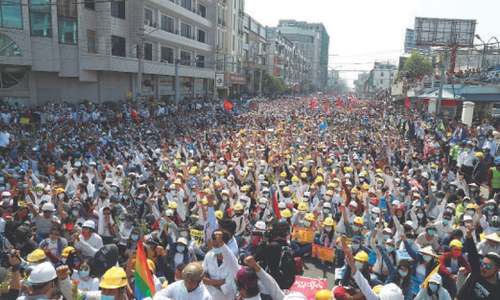 Protesters defy Myanmar junta, hold rallies