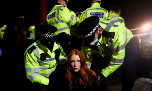 UK police under fire after crackdown on vigil for murdered woman