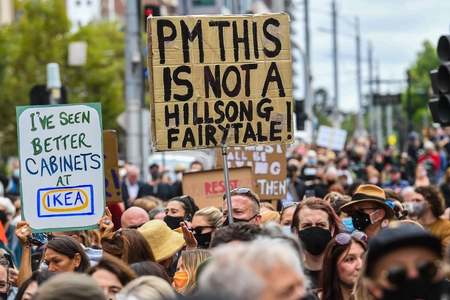 Thousands protest for gender equality in Australia Thousands protest for gender equality in Australia