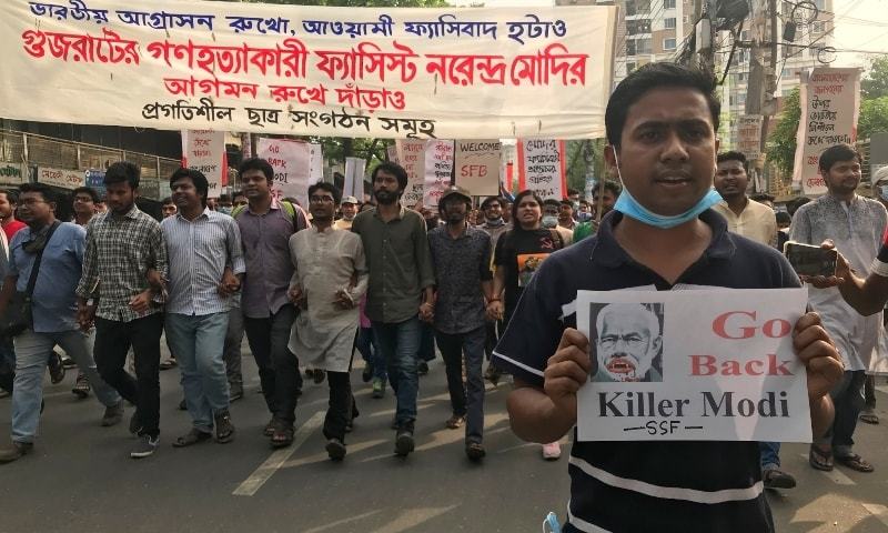 'Go back Modi': Muslims, students protest Indian PM&rsquo;s visit to Bangladesh