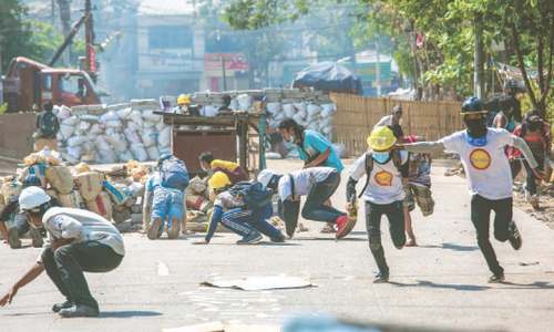 9 more killed in Myanmar as troops fire at protesters