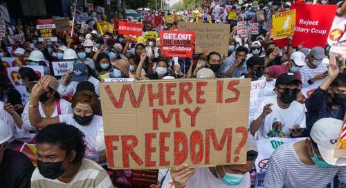 Myanmar&rsquo;s residents raise funds for protest against military takeover through online pop-up markets