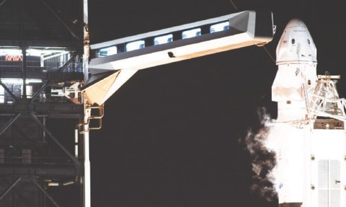 SpaceX launches third crew flight with recycled rocket and capsule