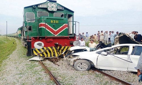 Man injured as train crashes into his vehicle