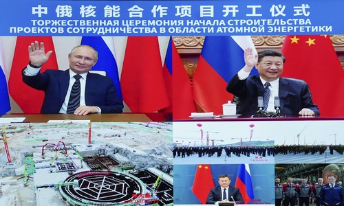 Putin, Xi launch work on nuclear plants in China