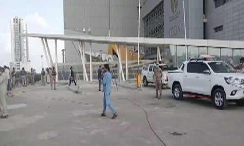 Security guard injured in grenade attack on Bahria Icon Tower in Karachi
