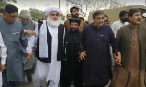 Opposition leader, MPAs in Balochistan turn themselves in to police in assembly violence case