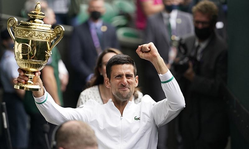 Djokovic wins record-equalling 20th Grand Slam and sixth Wimbledon title