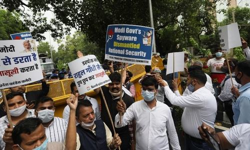 Uproar in India’s parliament over spying scandal Uproar in India’s parliament over spying scandal