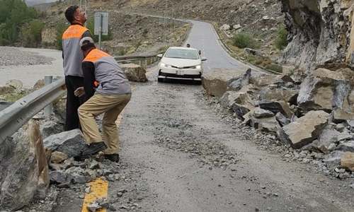 Rain-induced floods, land sliding block Karakoram Highway, disrupt life in Gilgit-Baltistan