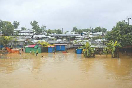 Floods make thousands homeless in Rohingya camps in southern Bangladesh