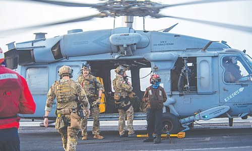 US Navy says drone strike hit oil tanker off Oman