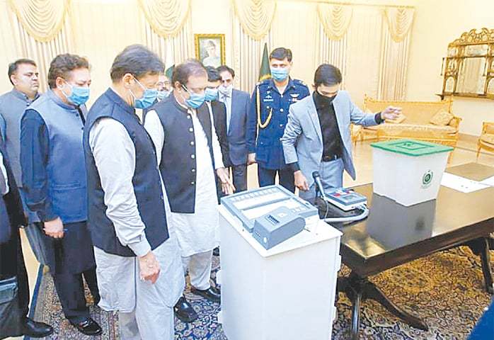 PM Imran given demo of Pak-made electronic voting machine