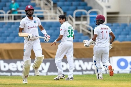 West Indies lead Pakistan by 34 after day 2 of 1st Test