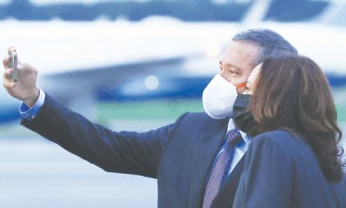 Kamala Harris accuses China of &lsquo;intimidation&rsquo; in seas